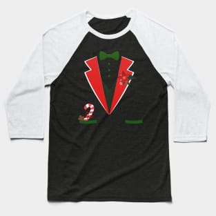 Christmas Tuxedo Costume Baseball T-Shirt